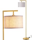 EDISHINE Stehlampe 160cm Retro Gold Leinen verstellbar Bild 2