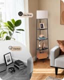 EDISHINE Stehlampe mit Regal Beige Holz Bild 1