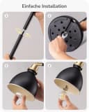 EDISHINE Stehlampe Industrial Design Schwarz Gold LED Bild 4