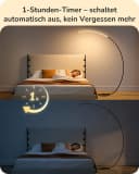 EDISHINE LED Stehlampe Bogenlampe dimmbar Schwarz Bild 4