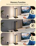 EDISHINE LED Nachttischlampe Schwarz Touch Dimmbar Metall Bild 5
