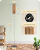 EDISHINE Stehlampe Wohnzimmer LED wechselbar warmweiß Stehleuchte Seil Bild 5