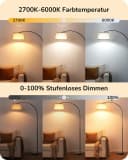 EDISHINE LED Bogenlampe dimmbar mit Fernbedienung Bild 1