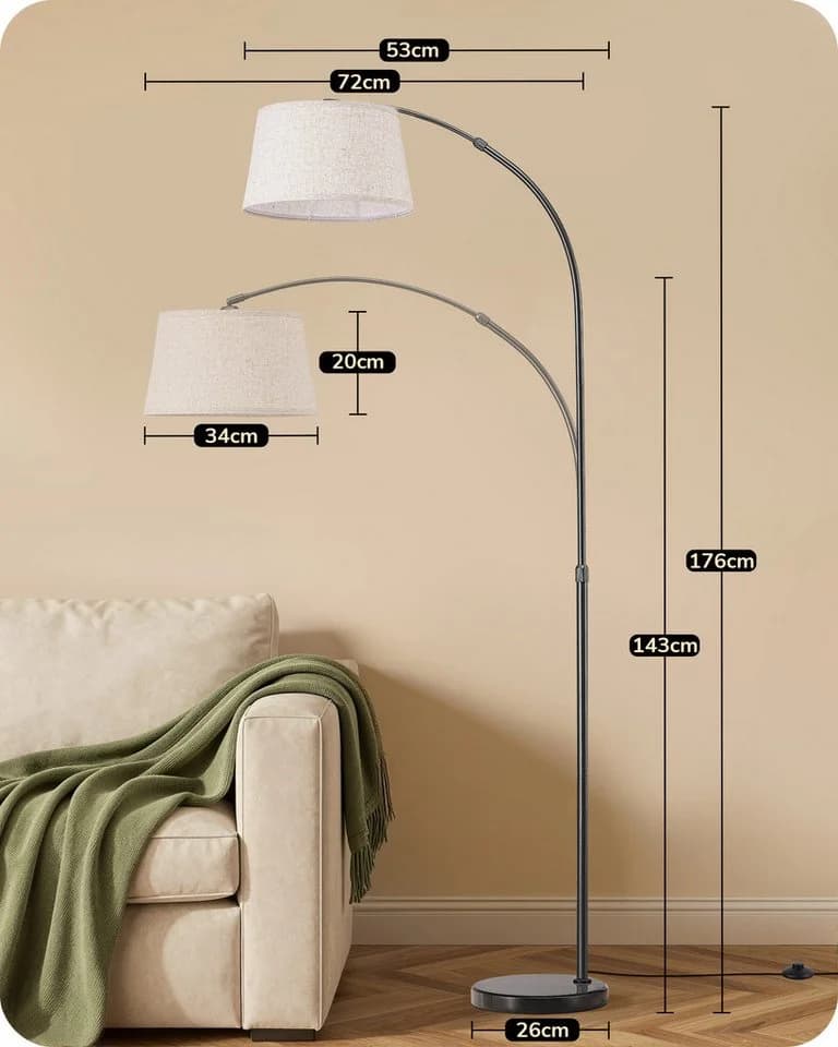 EDISHINE LED Bogenlampe dimmbar mit Fernbedienung - Bild 4