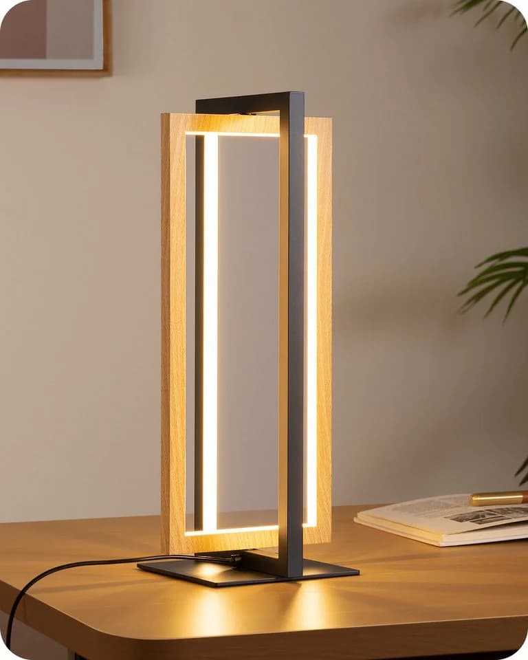 EDISHINE LED Nachttischlampe Touch Dimmbar Metall 3 Farbtemperaturen - Bild 2