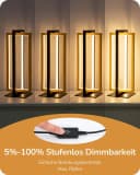 EDISHINE LED Nachttischlampe Touch Dimmbar Metall 3 Farbtemperaturen Bild 3