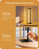 EDISHINE LED Nachttischlampe Touch Dimmbar Metall 3 Farbtemperaturen Bild 5