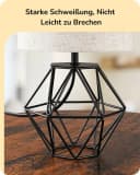 EDISHINE Nachttischlampe Industrial Schwarz E14 LED 2700K Warmweiß Bild 3