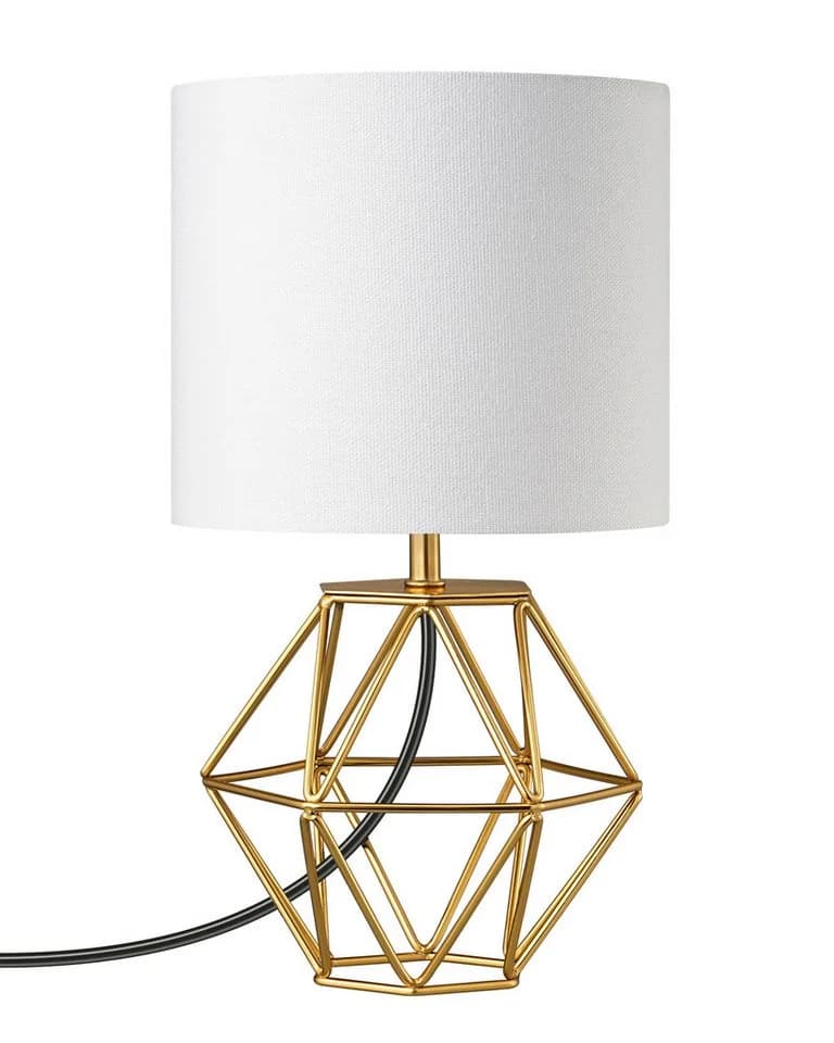 EDISHINE Nachttischlampe LED Vintage Gold