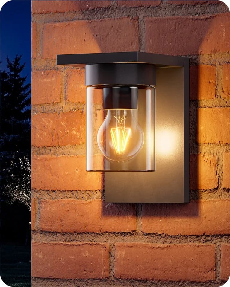 EDISHINE Außen-Wandleuchte Anthrazit für Hauswand, Garage, Vordach - Bild 2