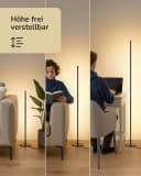 EDISHINE LED Stehlampe Dimmbar Schwarz Minimalistisch Bild 5