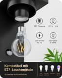 EDISHINE Außenwandlampe mit Bewegungsmelder Schwarz E27 IP44 Bild 5