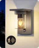 EDISHINE Außenwandlampe mit Bewegungsmelder E27 IP44 Anthrazit Bild 2