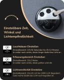 EDISHINE Außenwandlampe mit Bewegungsmelder E27 IP44 Anthrazit Bild 4