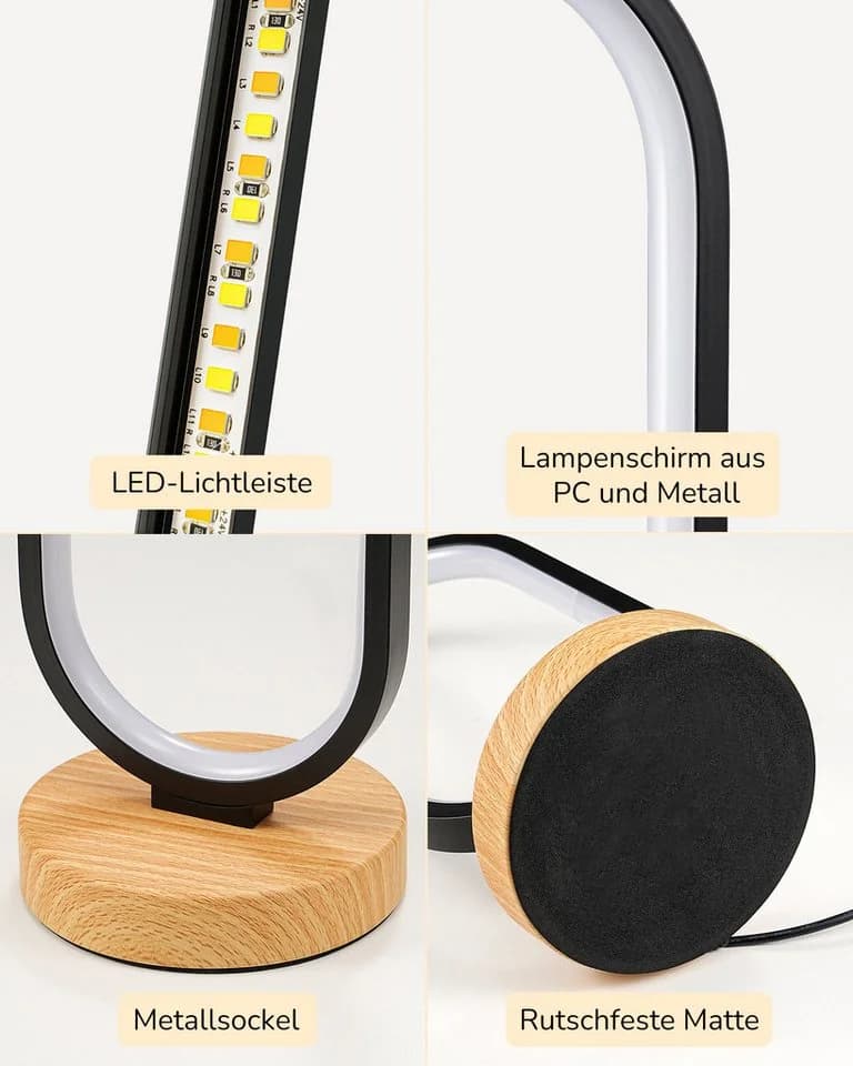 EDISHINE LED Nachttischlampe Touch Dimmbar 3 Farbtemperaturen - Bild 5