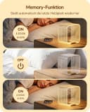 EDISHINE LED Nachttischlampe Dimmbar mit 3 Farbtemperaturen Bild 4