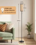 EDISHINE Stehlampe mit LED, Marmorfuß & Seilgeflecht Bild 5