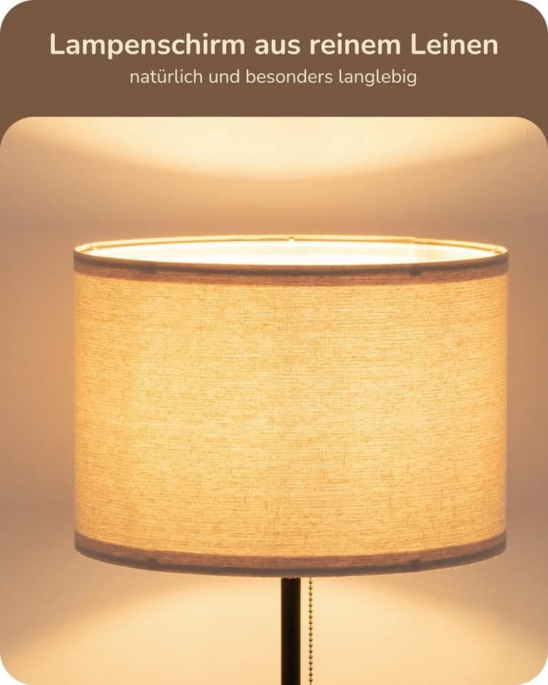 EDISHINE LED Stehlampe Schwarz Beige Modern - Bild 3