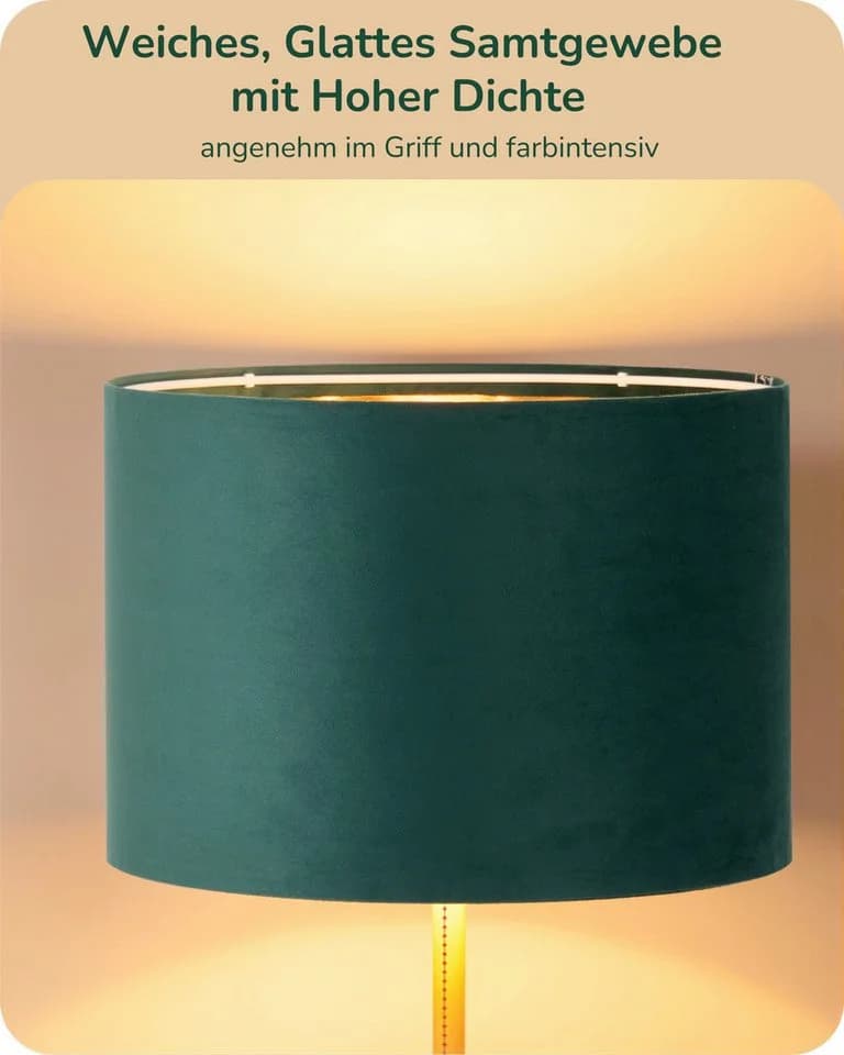 EDISHINE LED Stehlampe Vintage Grün Gold 145cm