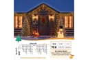 SERBASIC LED-Lichterkette Eisregen Außen Warmweiß 8 Modi Bild 1