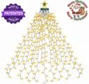 SERBASIC LED-Lichterkette Weihnachtsbaum mit Stern-Ring-Design und Timer Bild 2