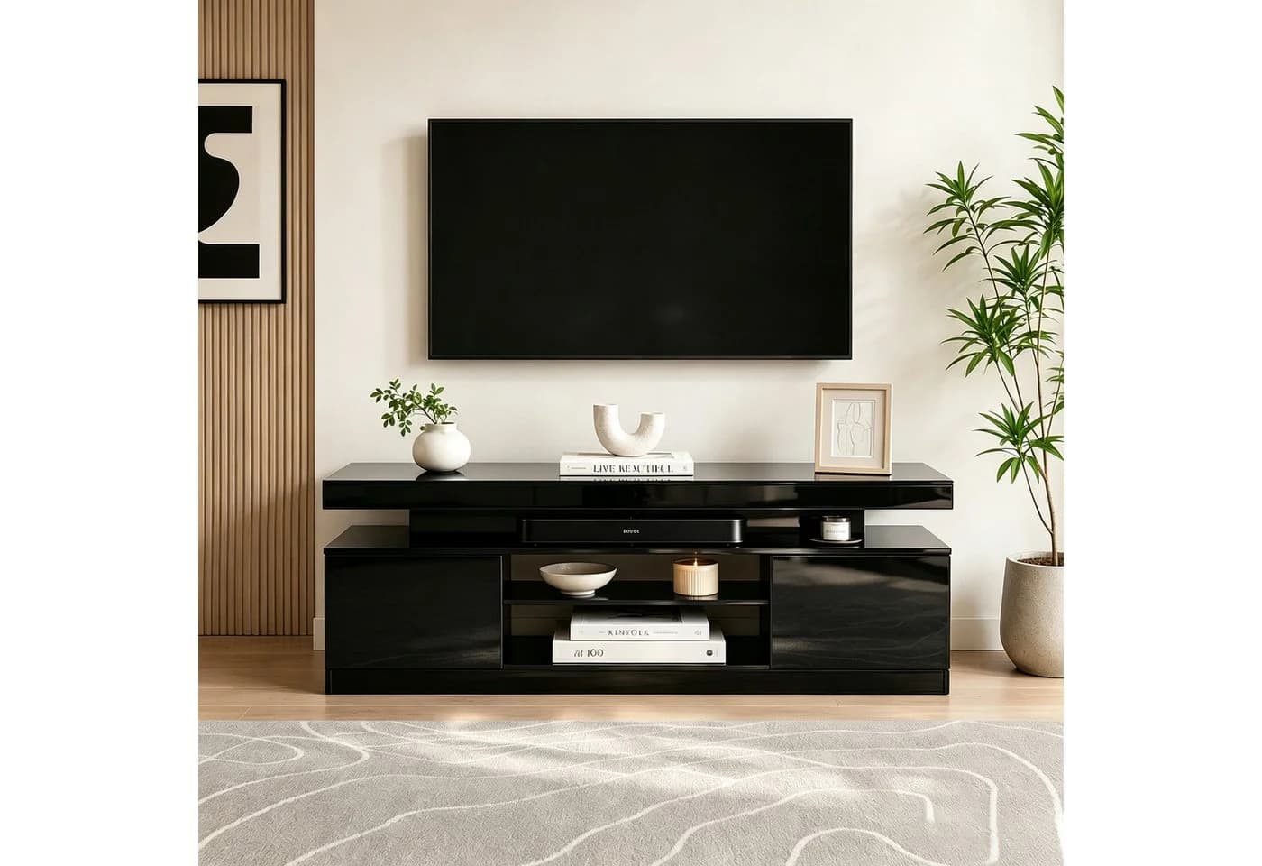 Sunsitt TV-Schrank 160 cm Weiß Hochglanz - Bild 2