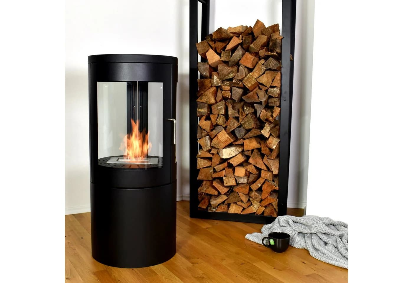 GLOW FIRE Echtfeuer-Dekokamin Nordkapp Bioethanol Kamin 2 kW Heizleistung