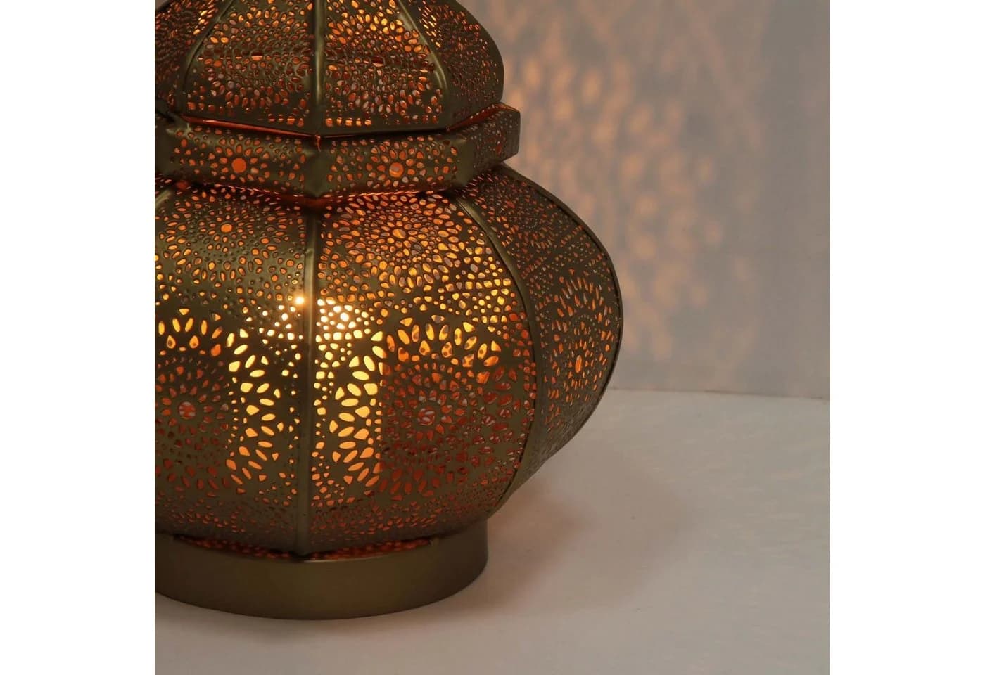 Casa Moro Windlicht Anida Gold 30cm Metall Orientalisch - Bild 3