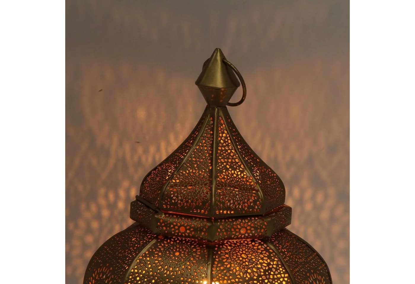 Casa Moro Windlicht Anida Gold 30cm Metall Orientalisch - Bild 4