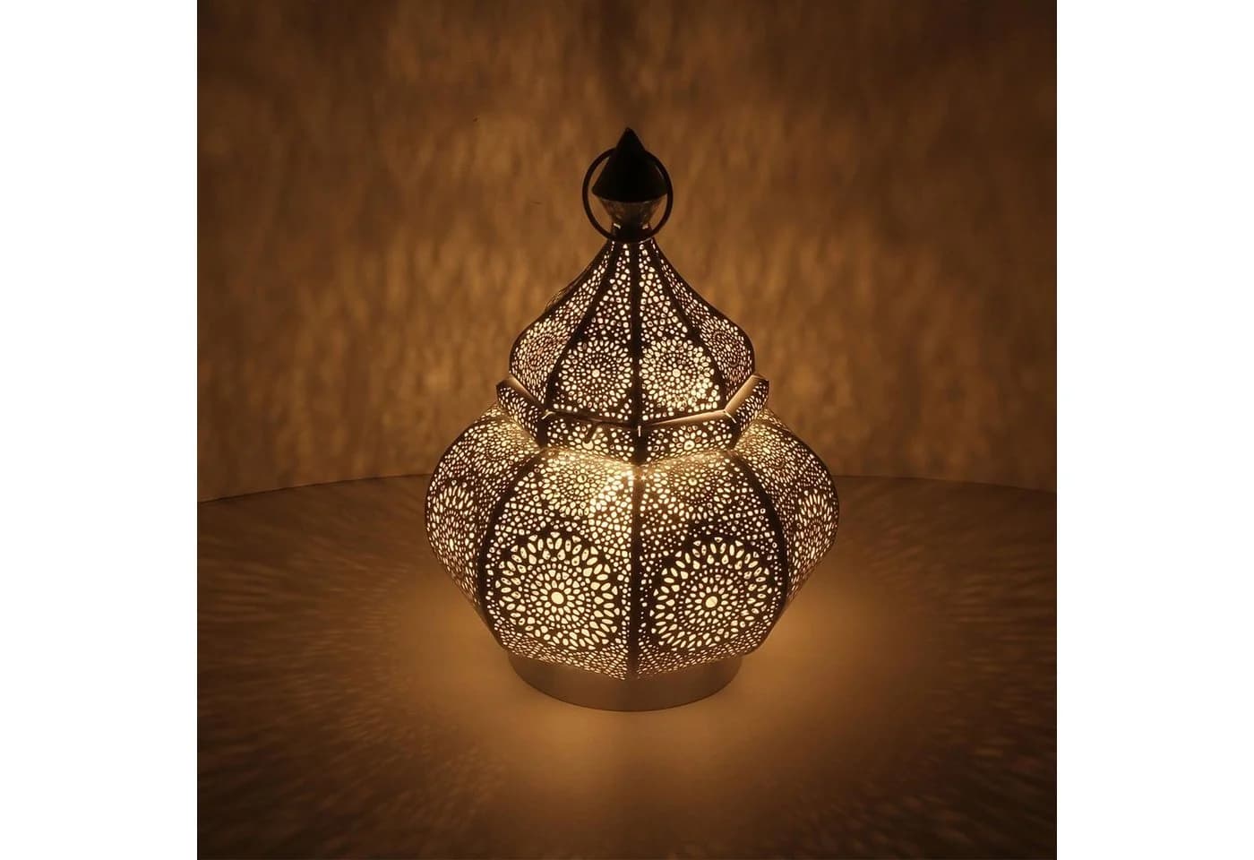Casa Moro Laterne Orientalisches Windlicht Alima Weiß Gold - Bild 3