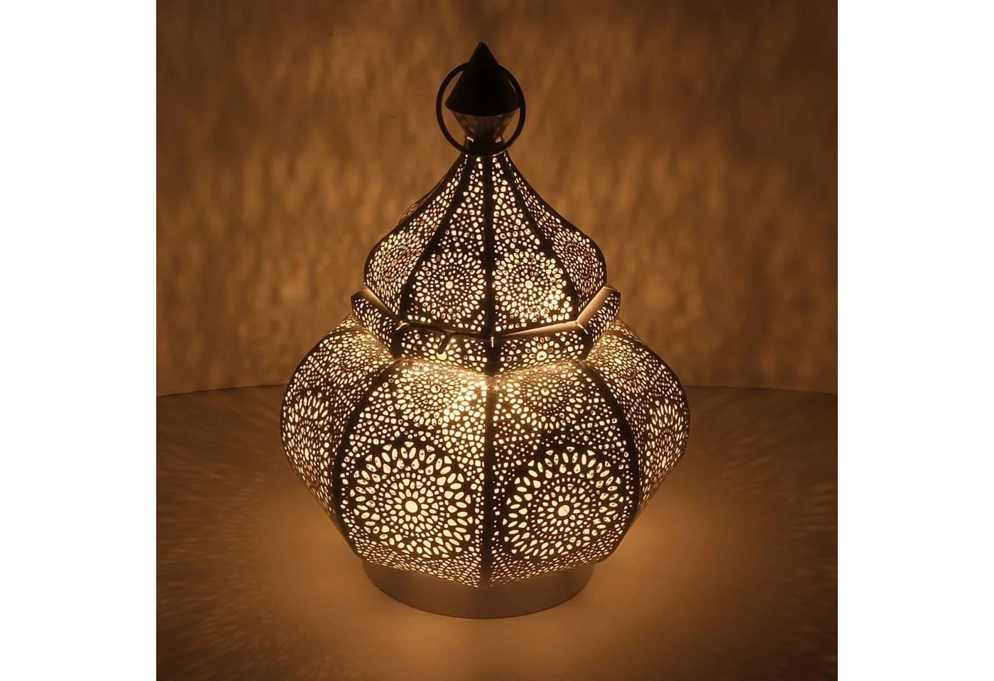 Casa Moro Orientalische Laterne Abir Schwarz 30cm Kerzenhalter Metall - Bild 2