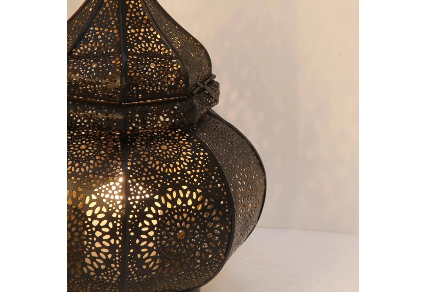 Casa Moro Orientalische Laterne Abir Schwarz 30cm Kerzenhalter Metall - Bild 4