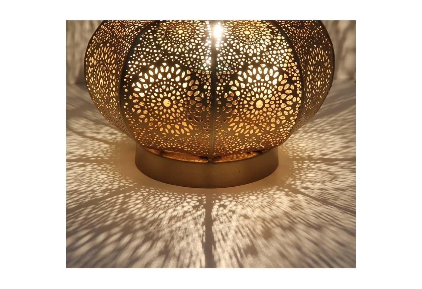 Casa Moro Nachttischlampe Gohar Antik-Gold Orientalische Tischlampe - Bild 3