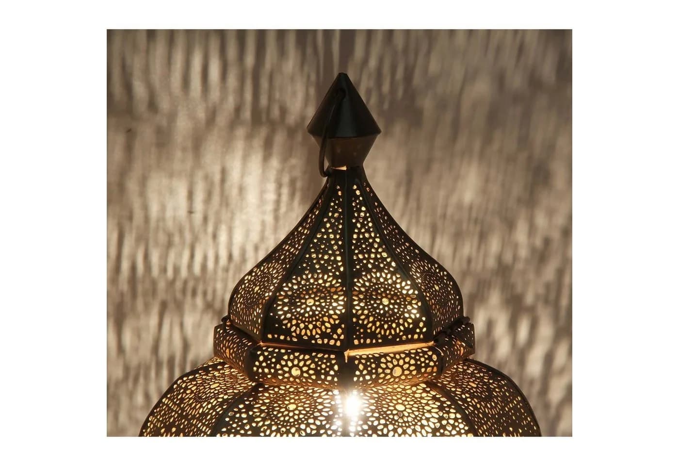Casa Moro Nachttischlampe Gohar Antik-Gold Orientalische Tischlampe - Bild 5