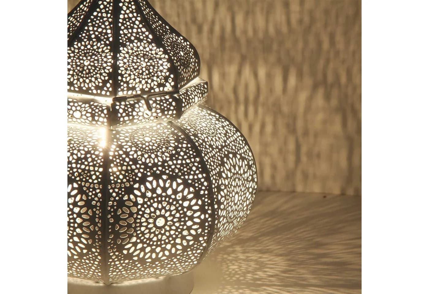 Casa Moro Orientalische Tischlampe Weiß Gold - Bild 5