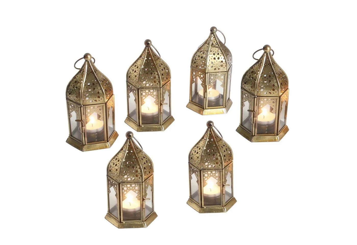 Casa Moro Windlicht Orientalische Teelichthalter Nael Transparent 6er Set - Bild 2