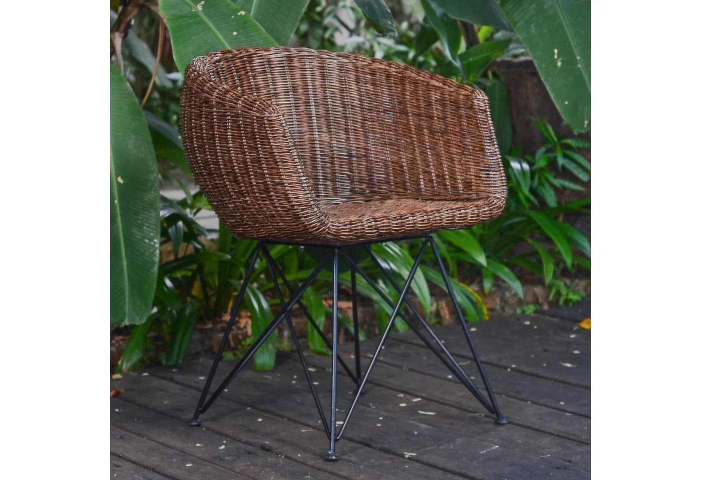 Casa Moro Rattan-Sessel Paris Braun mit Armlehne aus Naturrattan - Bild 2