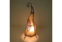 Casa Moro Stehlampe Marokkanische Hennalampe Hissan 60 cm Weiss Leder Bild 1