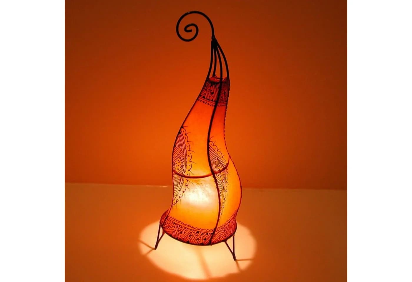 Casa Moro Stehlampe Orientalische Hennalampe Lederlampe Hissan 60 cm - Bild 2