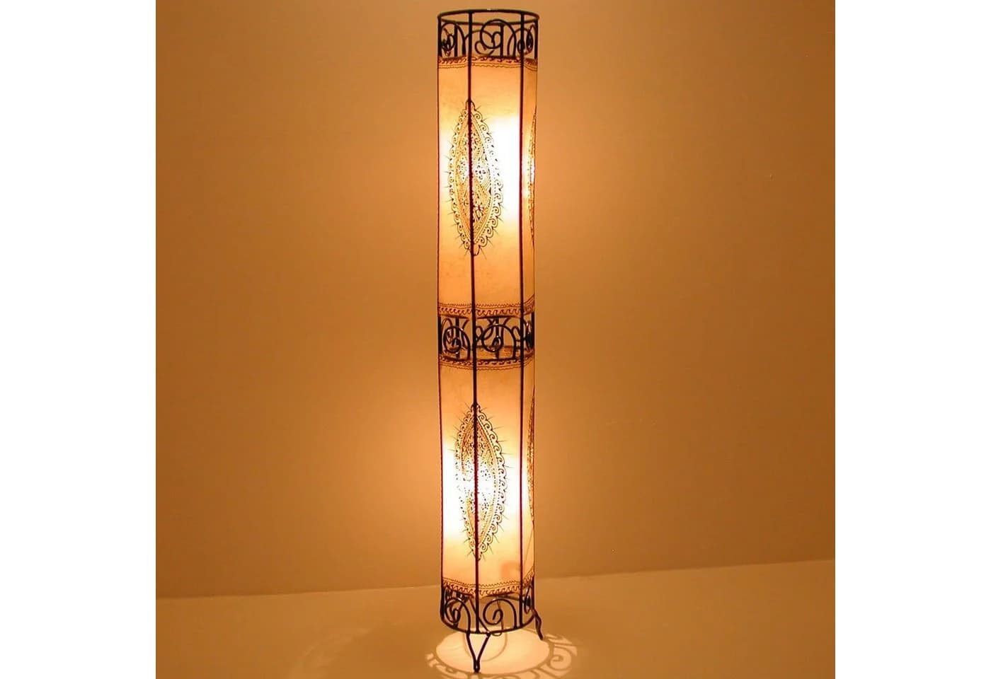 Casa Moro Stehlampe Henna Leder Eisen 100-130 cm - Bild 2