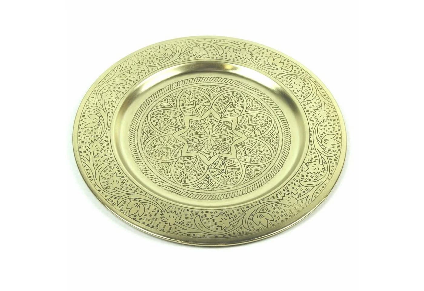 Casa Moro Marokkanisches Serviertablett Nermin Antik Gold Look
