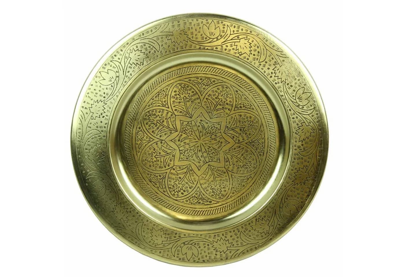 Casa Moro Marokkanisches Serviertablett Nermin Antik Gold Look - Bild 2
