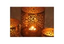 Casa Moro Teelichthalter Orientalisches Windlicht 3er Set Navin in Antik Gold Look Bild 1