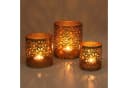 Casa Moro Teelichthalter Orientalisches Windlicht 3er Set Navin in Antik Gold Look Bild 2