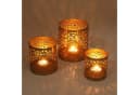 Casa Moro Teelichthalter Orientalisches Windlicht 3er Set Navin in Antik Gold Look Bild 3
