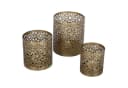 Casa Moro Teelichthalter Orientalisches Windlicht 3er Set Navin in Antik Gold Look Bild 5