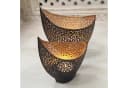 Casa Moro Teelichthalter Windlicht Kanja 2er Set Gold/Schwarz Bild 1