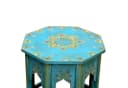 Casa Moro Beistelltisch Orientalisch Saada Blau Holz Handbemalt Bild 4