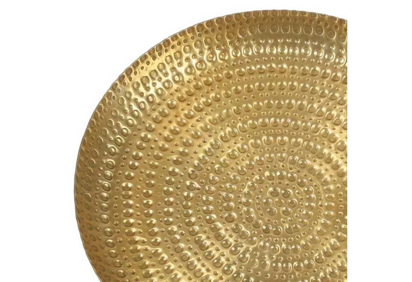 Casa Moro Teetablett Aluminium Gold Ø 30 cm Orientalisch