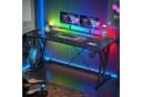 Klyvvo Gaming Schreibtisch mit RGB LED Beleuchtung Schwarz Bild 1